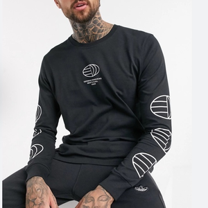 Adidas Originals Trefoil History Print Long Sleeve‎ T-shirt Black